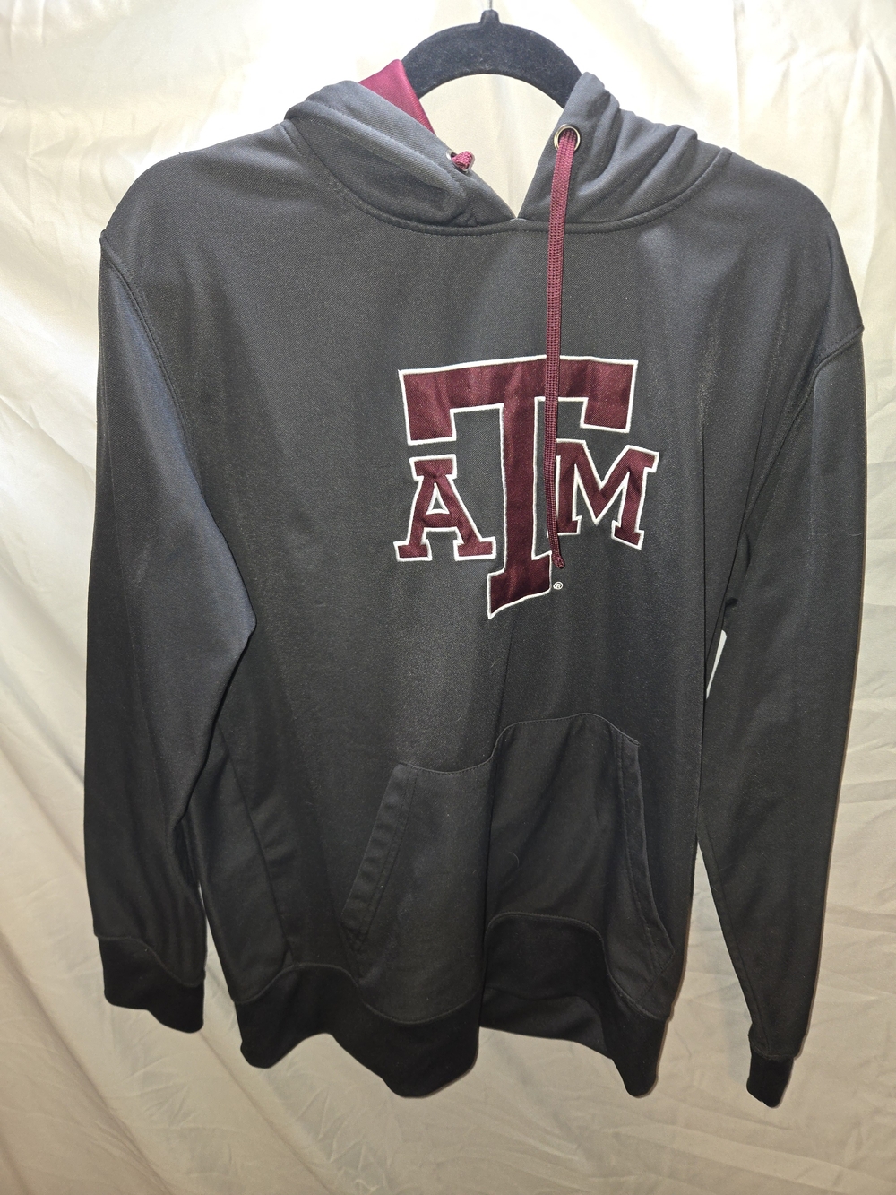 Stadium Athletics Black Hoodie with Maroon Texas A&M Logo